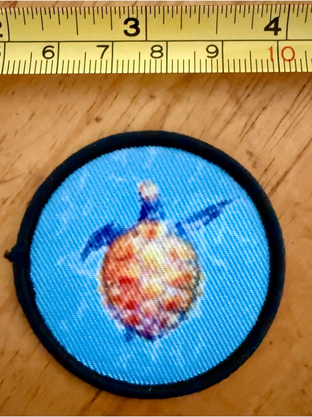 Embroidered Sea Turtle Patch in Blue